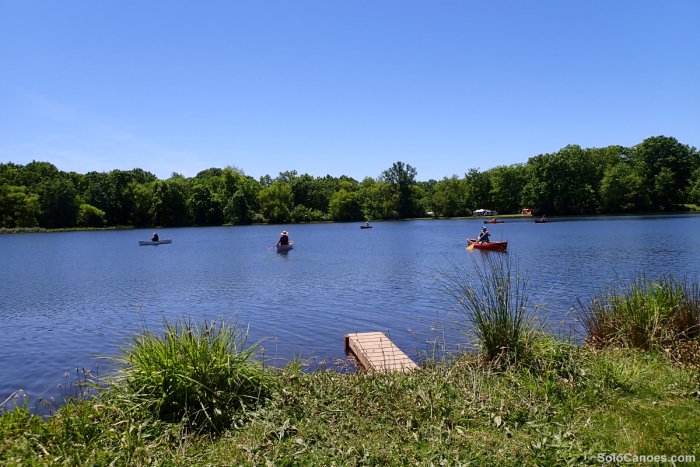 Test paddling on Cooper's Lake