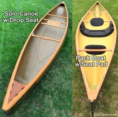Drop or Hanging Canoe Seat vs. Pack Boat Pad Seat