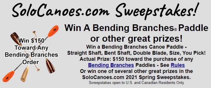 Win A Bending Branches Canoe Paddle!